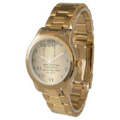 50. Hochzeitstag Modernes Elegantes Fünfzigjährig Armbanduhr (Schrägansicht)