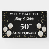 50. Hochzeitstag, Name Banner (Horizontal)