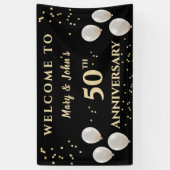 50. Hochzeitstag, Name Banner (Vertikal)