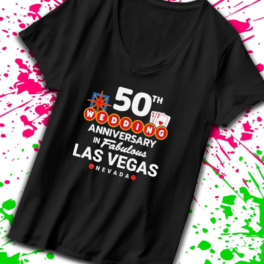 50. Hochzeitstag Paare Las Vegas Trip T-Shirt