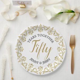 50. Hochzeitstag Pappteller