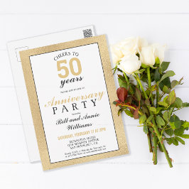 50. Hochzeitstag Party bis 50 Jahre Postkarte