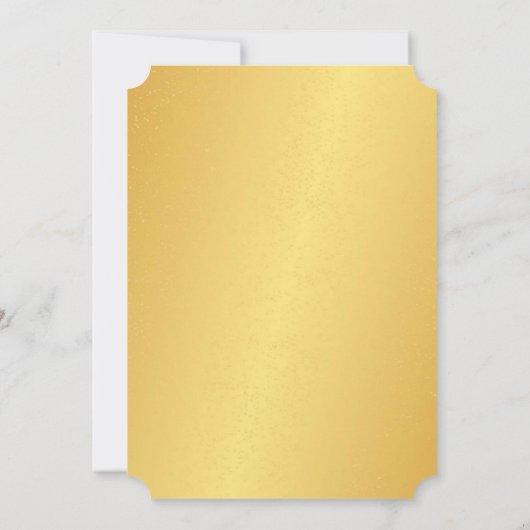 50. Hochzeitstag Party Gold Einladung (Rückseite)