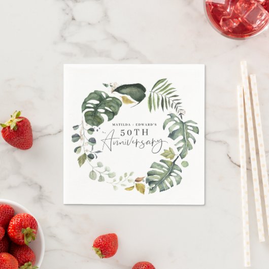 50. Hochzeitstag Party Serviette (Beispiel)