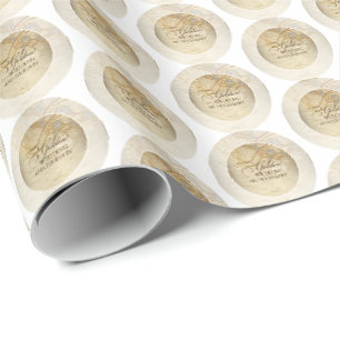 50. Hochzeitstag Perlen und Spitzen Geschenkpapier