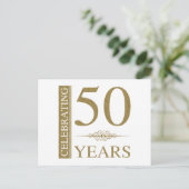 50. Hochzeitstag Postkarte (Stehend Vorderseite)