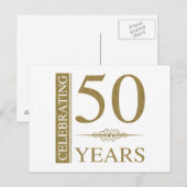 50. Hochzeitstag Postkarte (Vorne/Hinten)