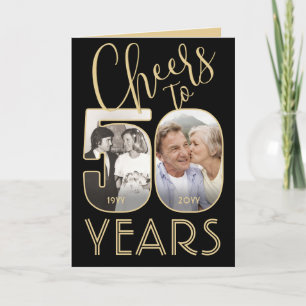 50. Hochzeitstag Prost auf 50 Jahre Foto Karte