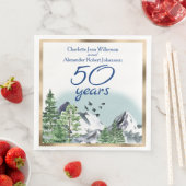 50. Hochzeitstag Rocky Mountain Landschaft Serviette (Beispiel)
