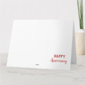 50. Hochzeitstag rote Herzblasen Dankeskarte (Rückseite)