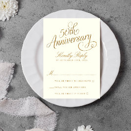 50. Hochzeitstag RSVP Karte