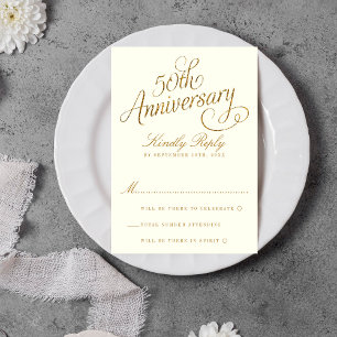 50. Hochzeitstag RSVP Karte