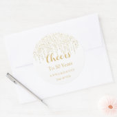 50. Hochzeitstag Runder Aufkleber (Umschlag)