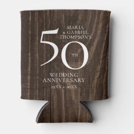 50. Hochzeitstag Rustikales Holz Dosenkühler