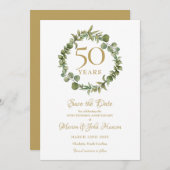 50. Hochzeitstag Save the Date Garland Einladung (Vorne/Hinten)