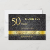 50. Hochzeitstag Schwarzes Gold Danke (Vorderseite)