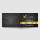 50. Hochzeitstag Schwarzes Gold Gästebuch (Voll)