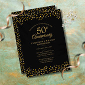 50. Hochzeitstag Schwarzes Gold Liebe Hörer Einladung