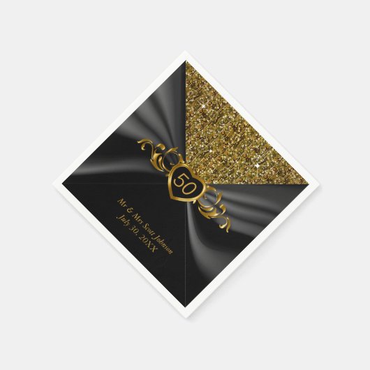 50. Hochzeitstag Serviette (Ecke)