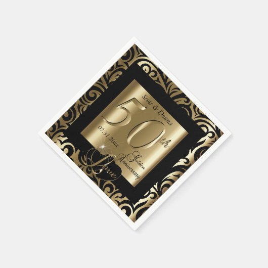 50. Hochzeitstag Serviette (Ecke)