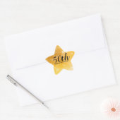 50. Hochzeitstag Star-Shaped Gold Sticker (Umschlag)