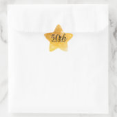 50. Hochzeitstag Star-Shaped Gold Sticker (Tasche)