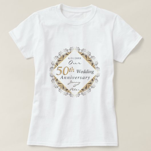 50. Hochzeitstag T-Shirt (Design vorne)