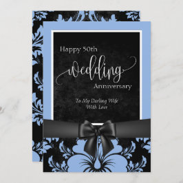 50. Hochzeitstag - traditionelles Foto i Einladung