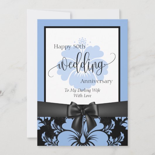 50. Hochzeitstag - traditionelles Foto i Einladung (Vorderseite)