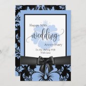 50. Hochzeitstag - traditionelles Foto i Einladung (Vorne/Hinten)