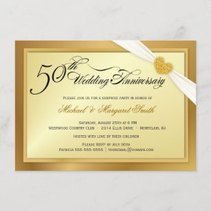 50. Hochzeitstag Überraschung Party Einladung