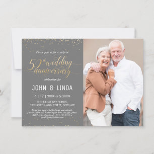 50. Hochzeitstag Überraschungsparty mit Foto I Einladung