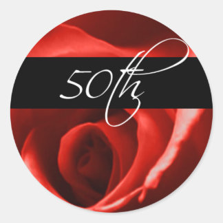50. Hochzeitstag und Umschlag Aufkleber