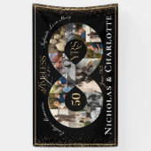 50. Hochzeitstag Unendlichkeit Foto Collage Banner (Vertikal)