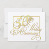 50. Hochzeitstag - unentgeltliche Einladungen (Vorderseite)