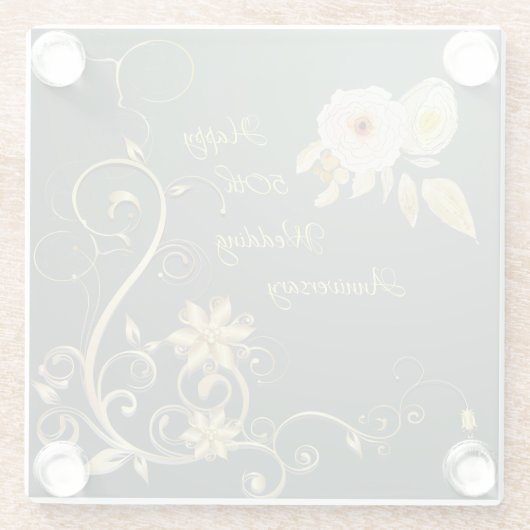 50. Hochzeitstag Untersetzer (Rückseite)