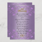 50. Hochzeitstag Verlängerung Lavender Einladung (Vorne/Hinten)