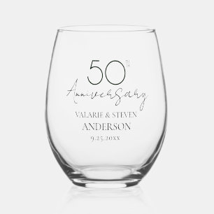 50. Hochzeitstag Weinglas Ohne Stiel