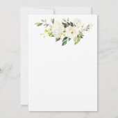 50. Hochzeitstag Weißes Rosenblatt Einladung (Rückseite)