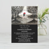 50. Hochzeitstag Winterpaarwald Einladung (Stehend Vorderseite)