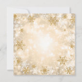 50. Hochzeitstag Wintersparkle Gold Einladung (Rückseite)