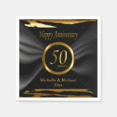 50. Hochzeitstag | Zebra Stripes Serviette (Vorderseite)