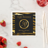 50. Hochzeitstag | Zebra Stripes Serviette (Beispiel)
