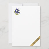 50. Hochzeitstag zum Thema Yachting Einladung (Rückseite)