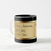 50. Hochzeitstag Zweifarbige Tasse (Vorderseite Links)