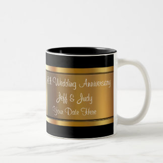 50. Hochzeitstag Zweifarbige Tasse