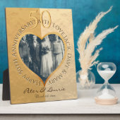 50. HochzeitstagTabletop Plaque mit Easel Fotoplatte (Seite)