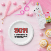 50?! Ich verlange einen Nachzählungs-lustigen Pappteller (Party)