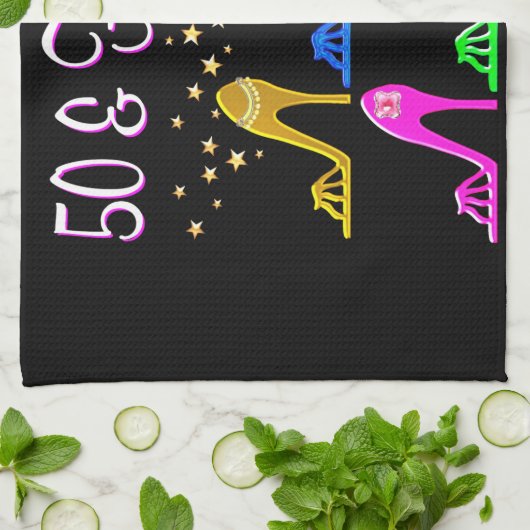 50 IHR ALTER NOCH LETTO QUEEN GESCHIRRTUCH (Gefaltet)