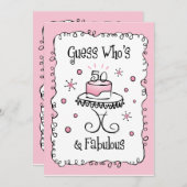 50 individuelle Einladungen zum Geburtstag (Vorne/Hinten)